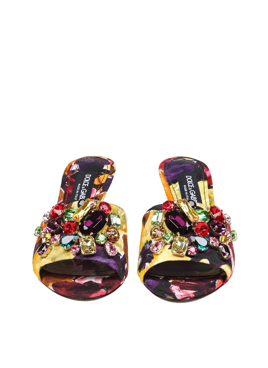 Сандали с декоративни кристали Dolce&Gabbana